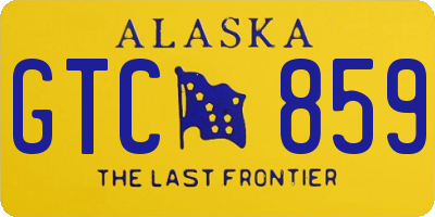 AK license plate GTC859