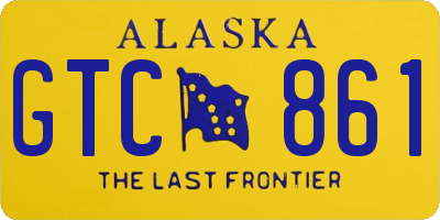 AK license plate GTC861