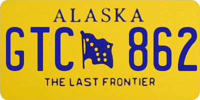 AK license plate GTC862