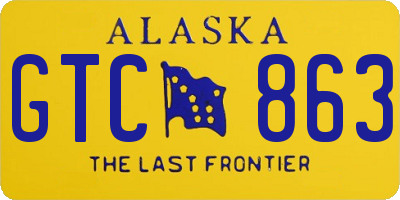 AK license plate GTC863