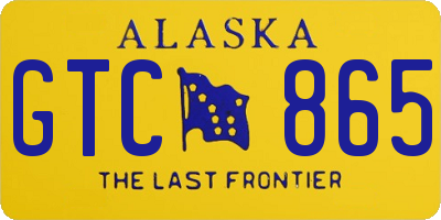 AK license plate GTC865