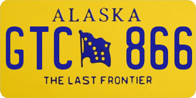 AK license plate GTC866