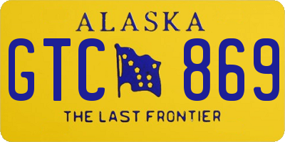 AK license plate GTC869