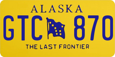 AK license plate GTC870