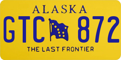 AK license plate GTC872