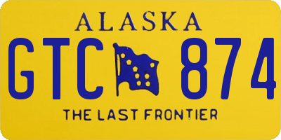 AK license plate GTC874