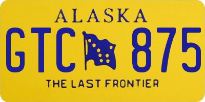 AK license plate GTC875