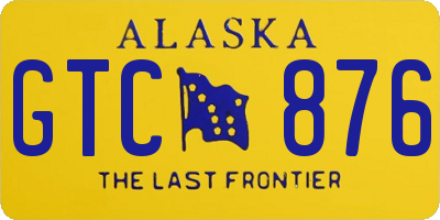 AK license plate GTC876