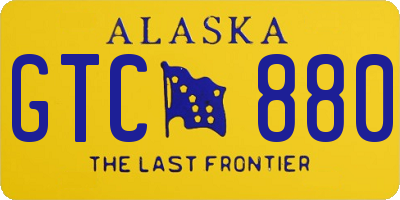 AK license plate GTC880