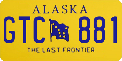 AK license plate GTC881