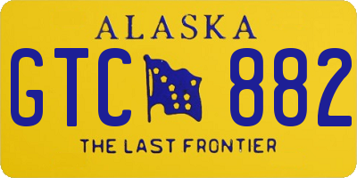 AK license plate GTC882