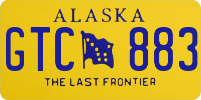 AK license plate GTC883