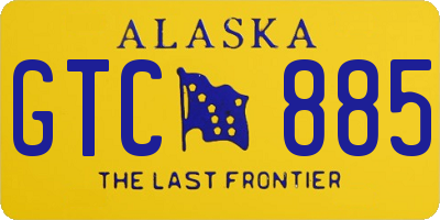 AK license plate GTC885