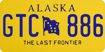 AK license plate GTC886