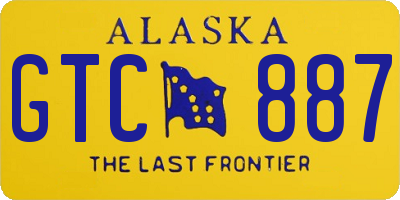 AK license plate GTC887