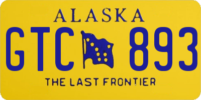 AK license plate GTC893