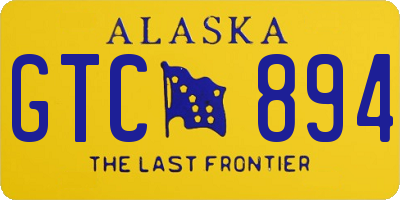 AK license plate GTC894