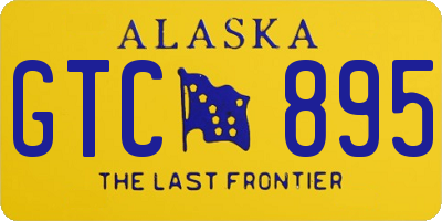 AK license plate GTC895