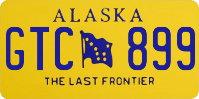 AK license plate GTC899