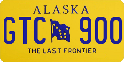 AK license plate GTC900