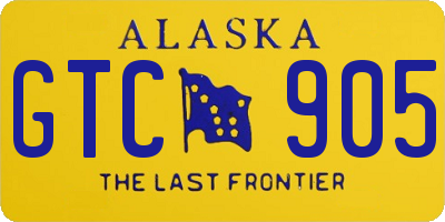 AK license plate GTC905