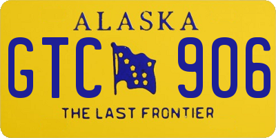 AK license plate GTC906