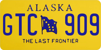 AK license plate GTC909