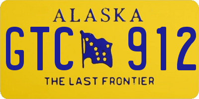 AK license plate GTC912