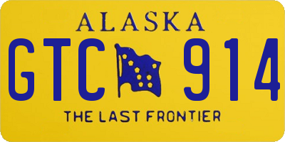 AK license plate GTC914