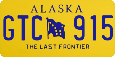 AK license plate GTC915