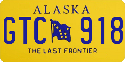 AK license plate GTC918