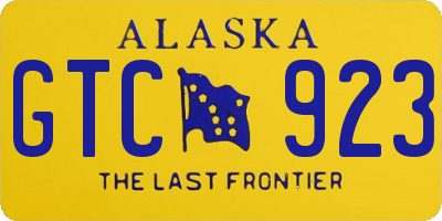 AK license plate GTC923