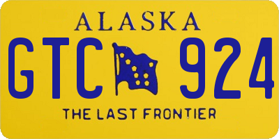 AK license plate GTC924
