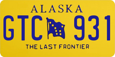 AK license plate GTC931