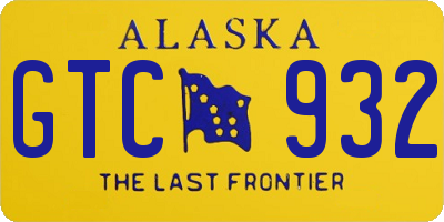 AK license plate GTC932