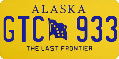 AK license plate GTC933