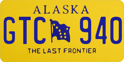 AK license plate GTC940