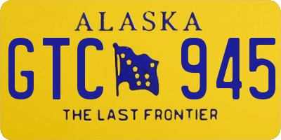 AK license plate GTC945