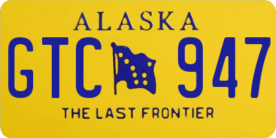 AK license plate GTC947