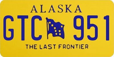 AK license plate GTC951