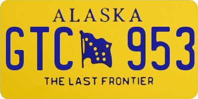 AK license plate GTC953