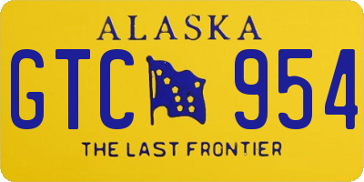 AK license plate GTC954