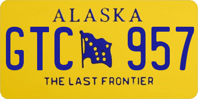 AK license plate GTC957