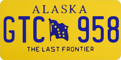 AK license plate GTC958