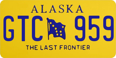 AK license plate GTC959