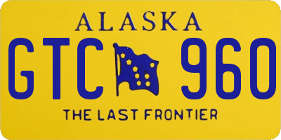 AK license plate GTC960