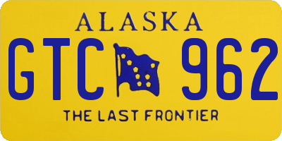 AK license plate GTC962