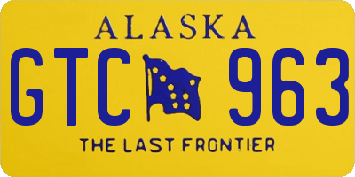 AK license plate GTC963