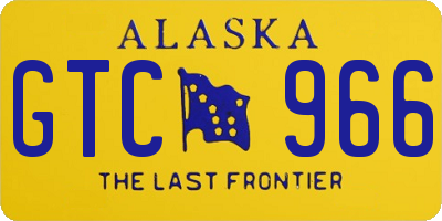 AK license plate GTC966