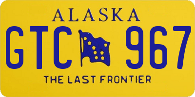 AK license plate GTC967